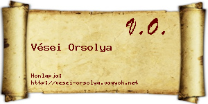 Vései Orsolya névjegykártya